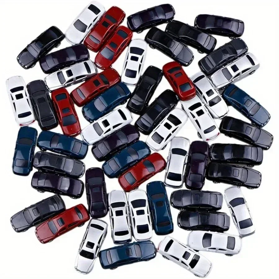 

Mini model painted car scale parking scenery street layout, DIY sand table building materials colorful sedan model scene car