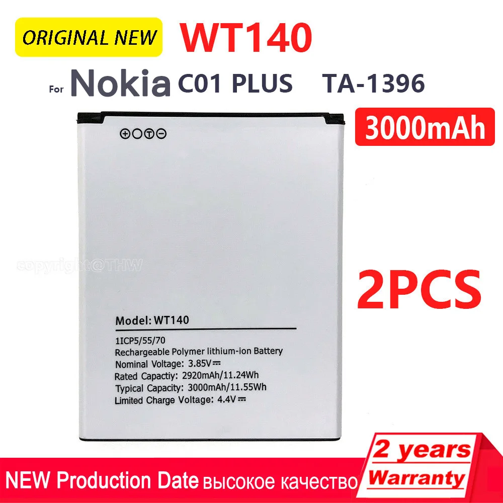 WT140 3000mAh Rechargeable Battery For Nokia C01 PLUS TA-1396 Mobile Phone Batteri Battery Replacement Battery+Tracking Number