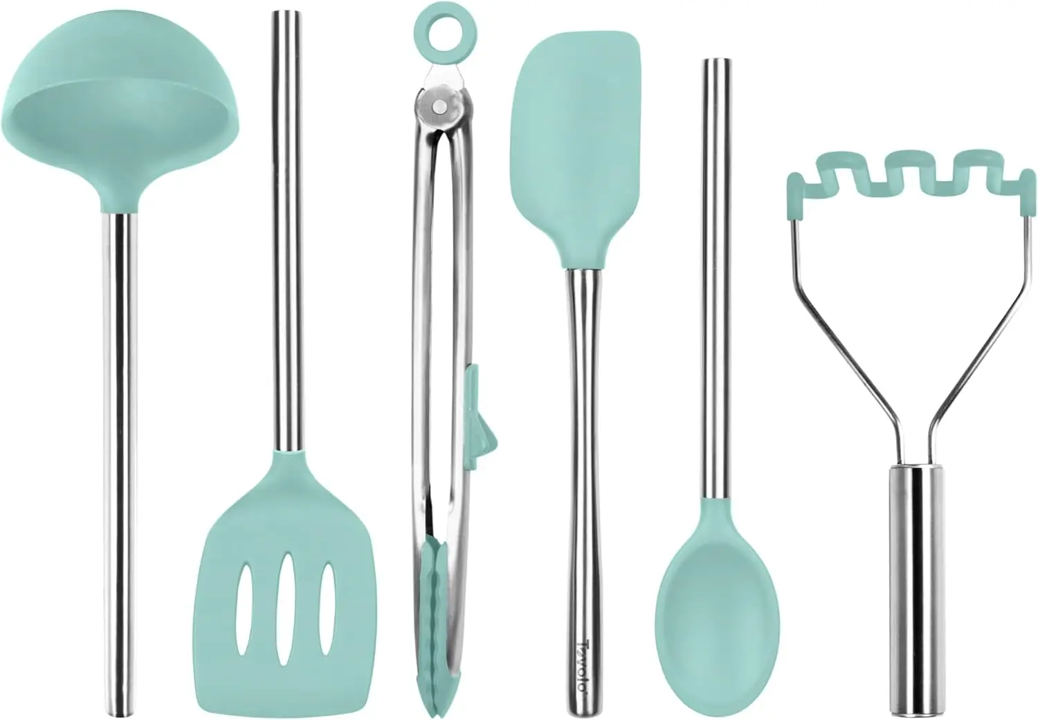 

Набор силиконовых кухонных принадлежностей из 6 предметов, можно мыть в посудомоечной машине, нетоксичный для всех посуды