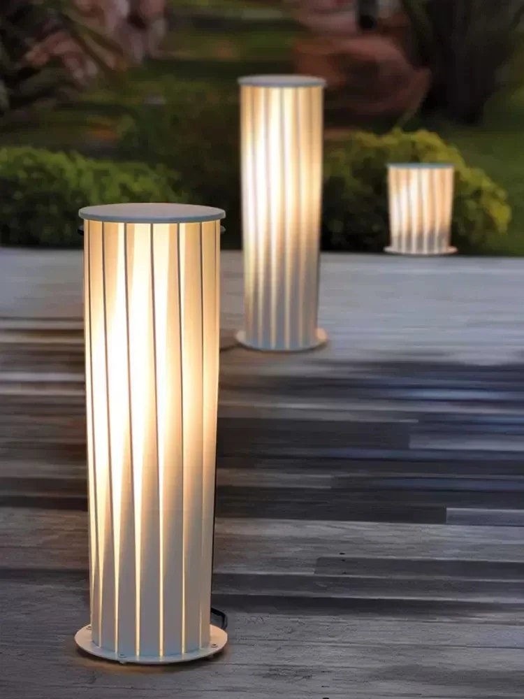 Outdoor zonne-energie gazonverlichting Scandinavische sfeer tuinlandschap lamp villa LED-verlichting waterdichte binnenplaatslamp