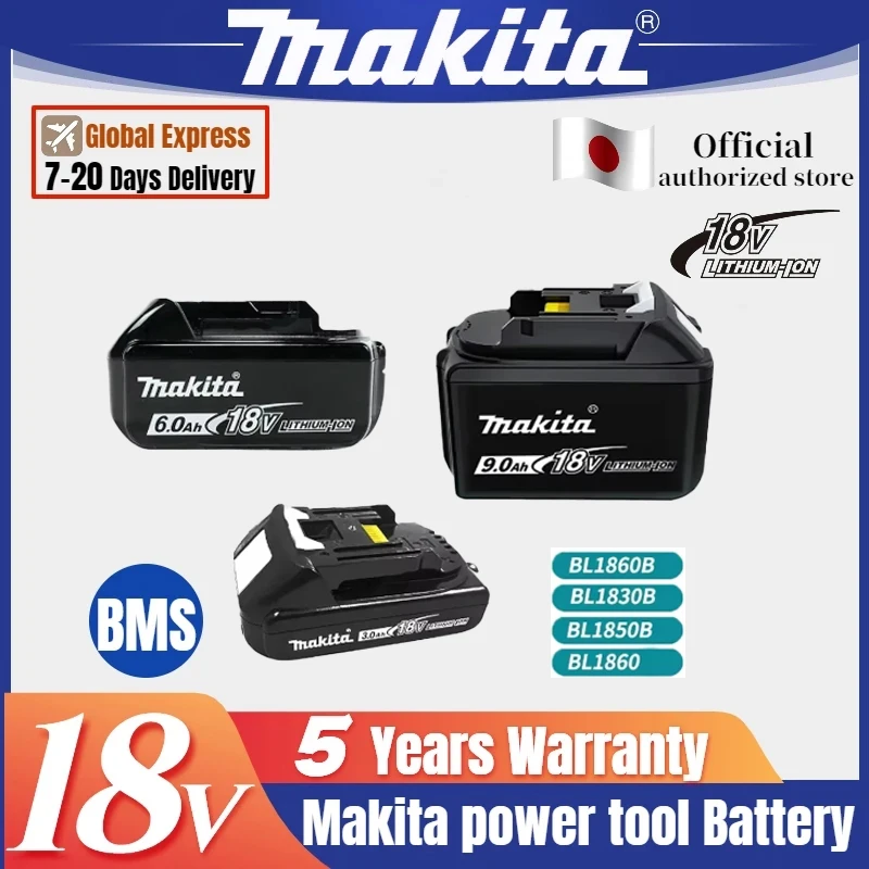 

18 В 6,0 Ач 100% оригинальная аккумуляторная батарея Makita, для Makita BL1830 BL1830B BL1840 BL1840B BL1850 BL1850B аккумулятор для электроинструментов