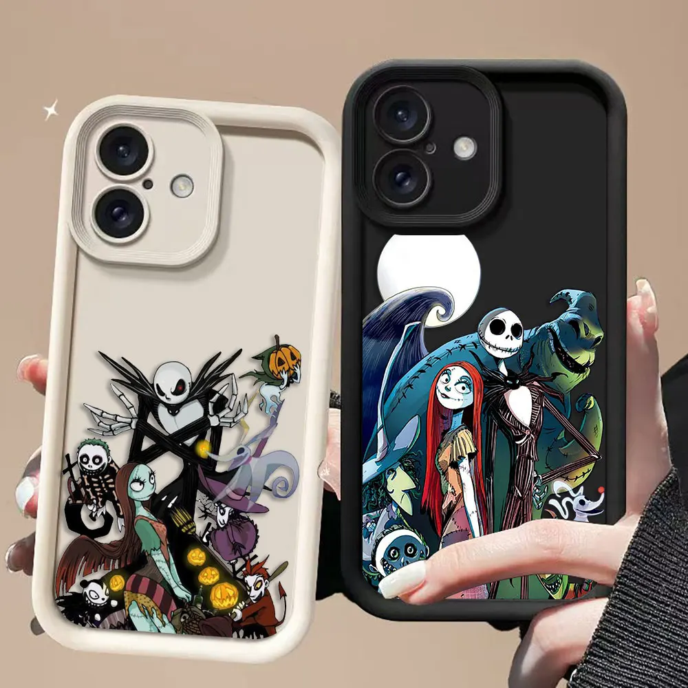 

Christmas The Nightmare Before Cover Phone Case For iPhone 17 AIR 16 16E 15 14 Plus PRO MAX Shockproof Silicone Case Funda Shell