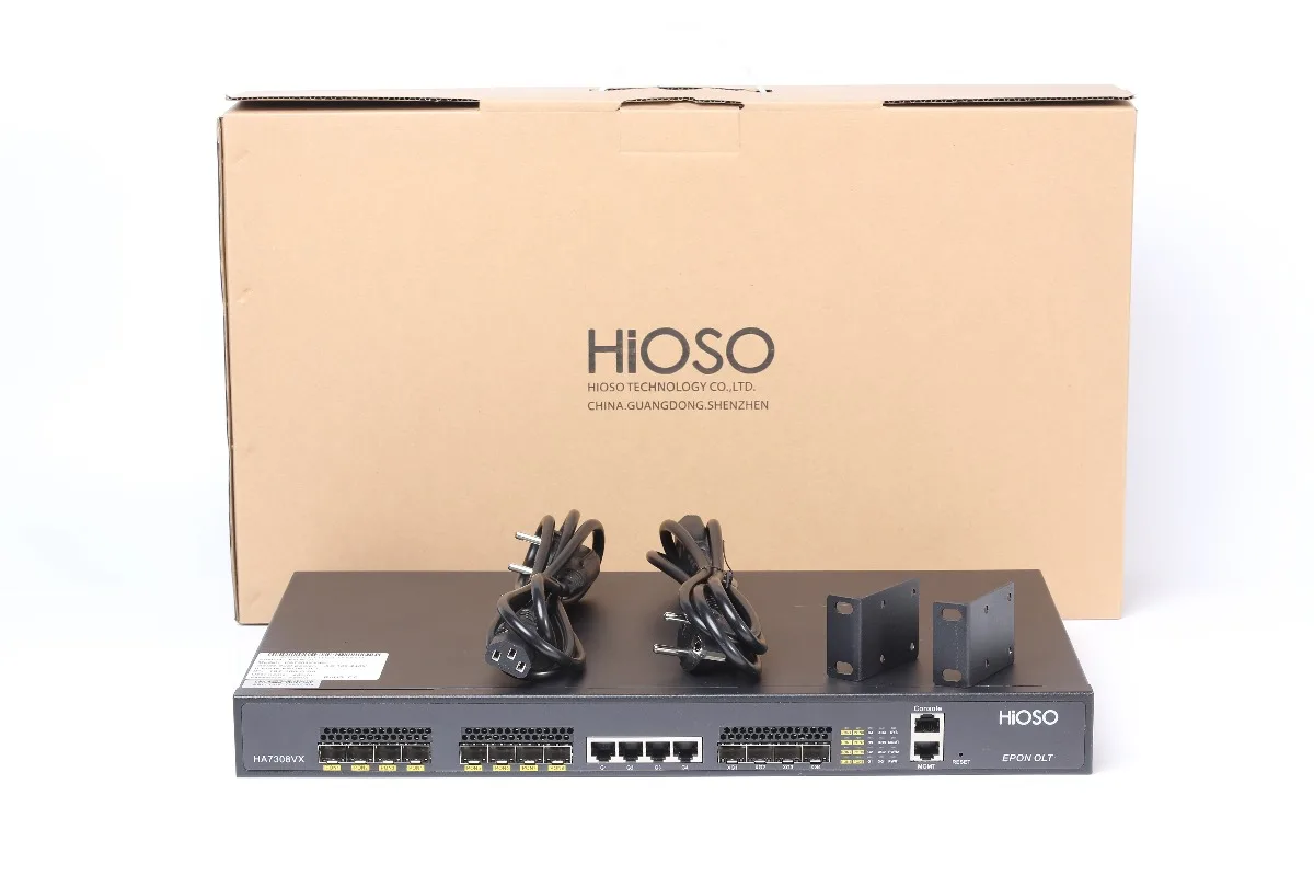 HiOSO HA7308VX مع وحدات Pon 8PON EPON OLT معدات الألياف البصرية FTTx 8 منافذ صغيرة OLT FTTH 4 RJ45 4 1000M SFP منافذ #6
