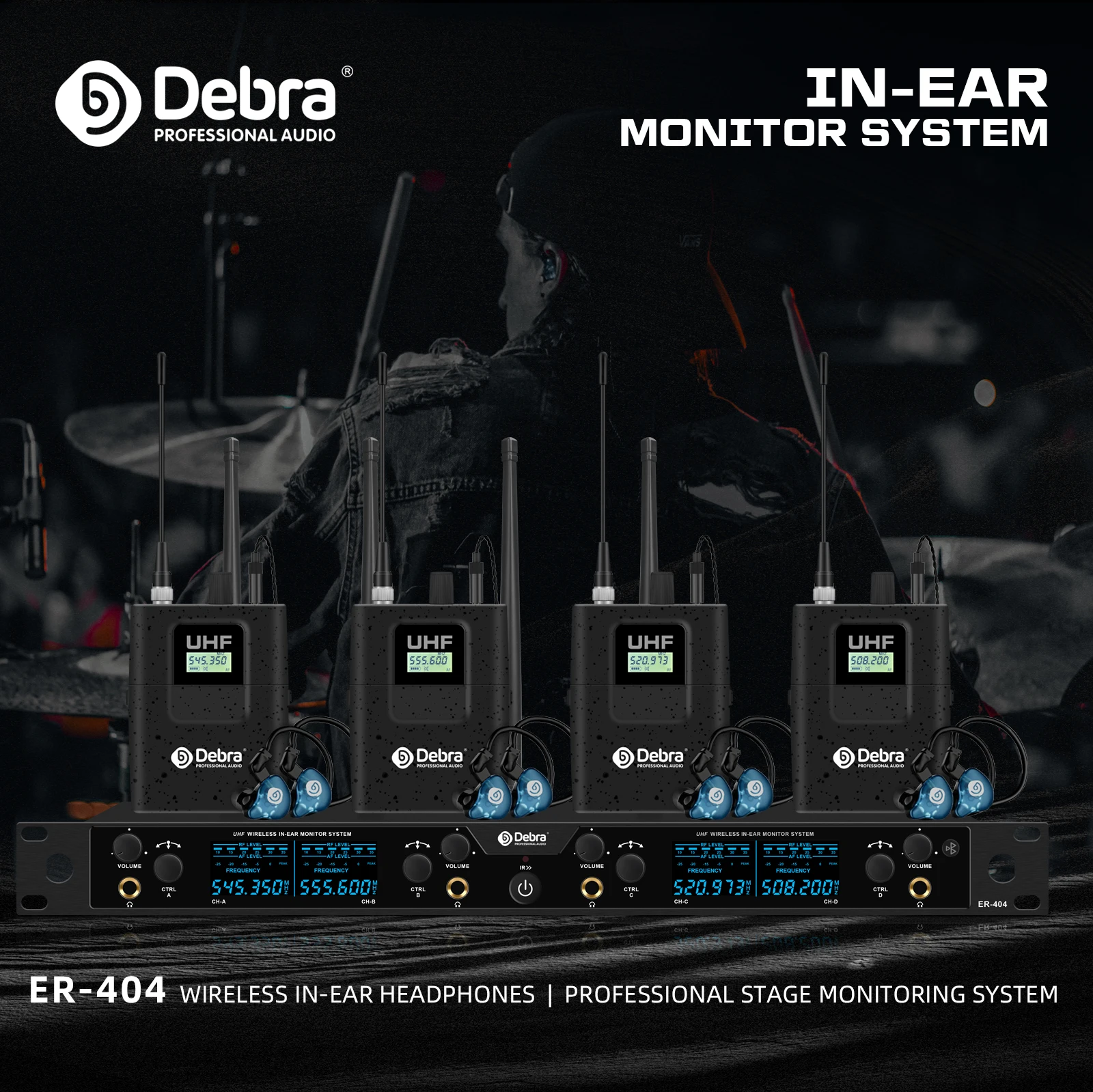 Debra ER-404 Professional Monitoring System with Bluetooth 5