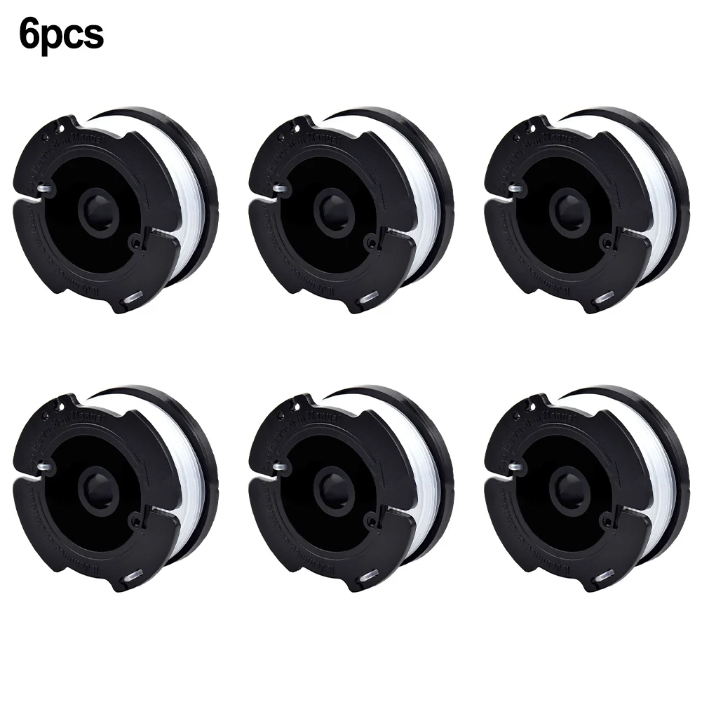 

6-Pack Spool Line For Black&Decker String Trimmer AF-100-3ZP GH400 30ft Grass Trimmer Lawn Mower Replacement Accessories