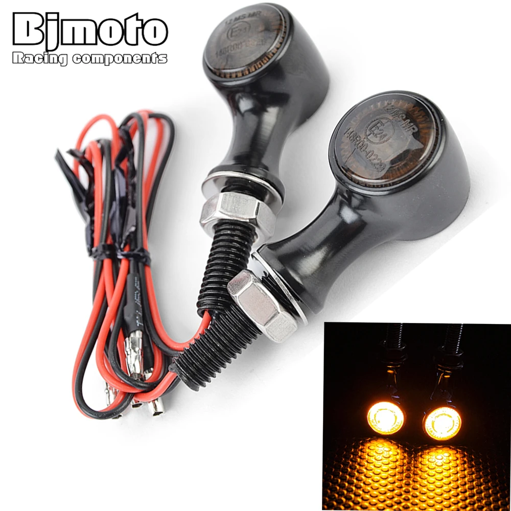 

Universal Motorcycle Turn Signal Light 8mm Mini LED Flashing Light Blinker Turn Signal Lamp 12V Moto Indicator