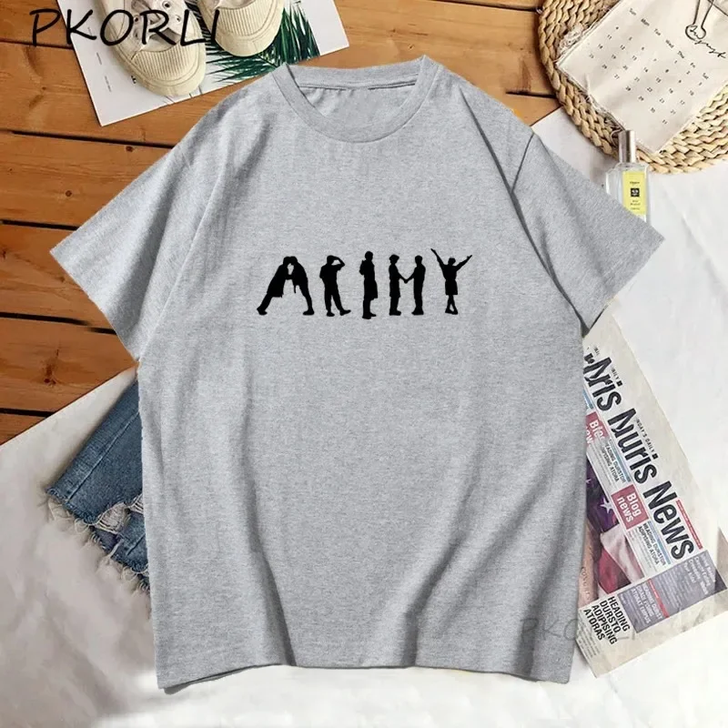 K Pop T Shirt Streetwear Women Army J-Hope T-Shirt Permission To Dance Men's Clothes Bangtan Kpop Merch Top Streetwear Tees