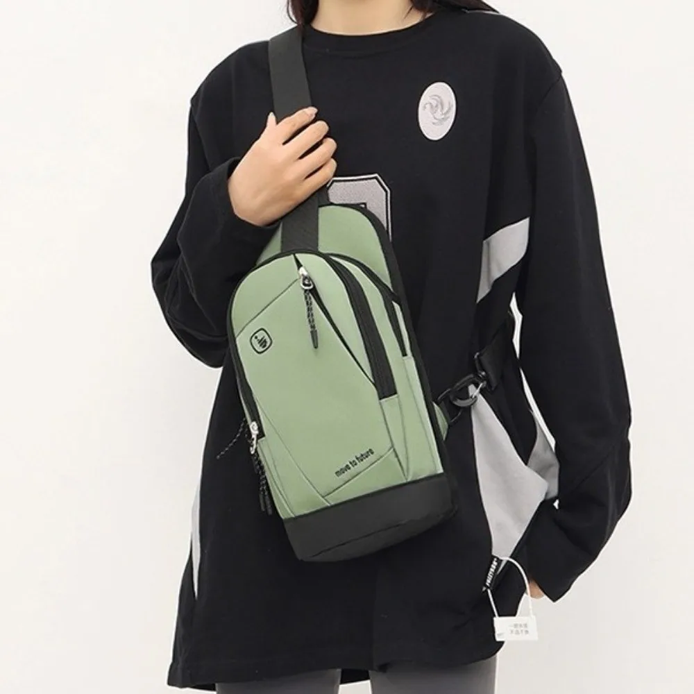 Повседневная мужская нагрудная сумка, многофункциональная сумка через плечо большой вместимости, легкая сумка на одно плечо