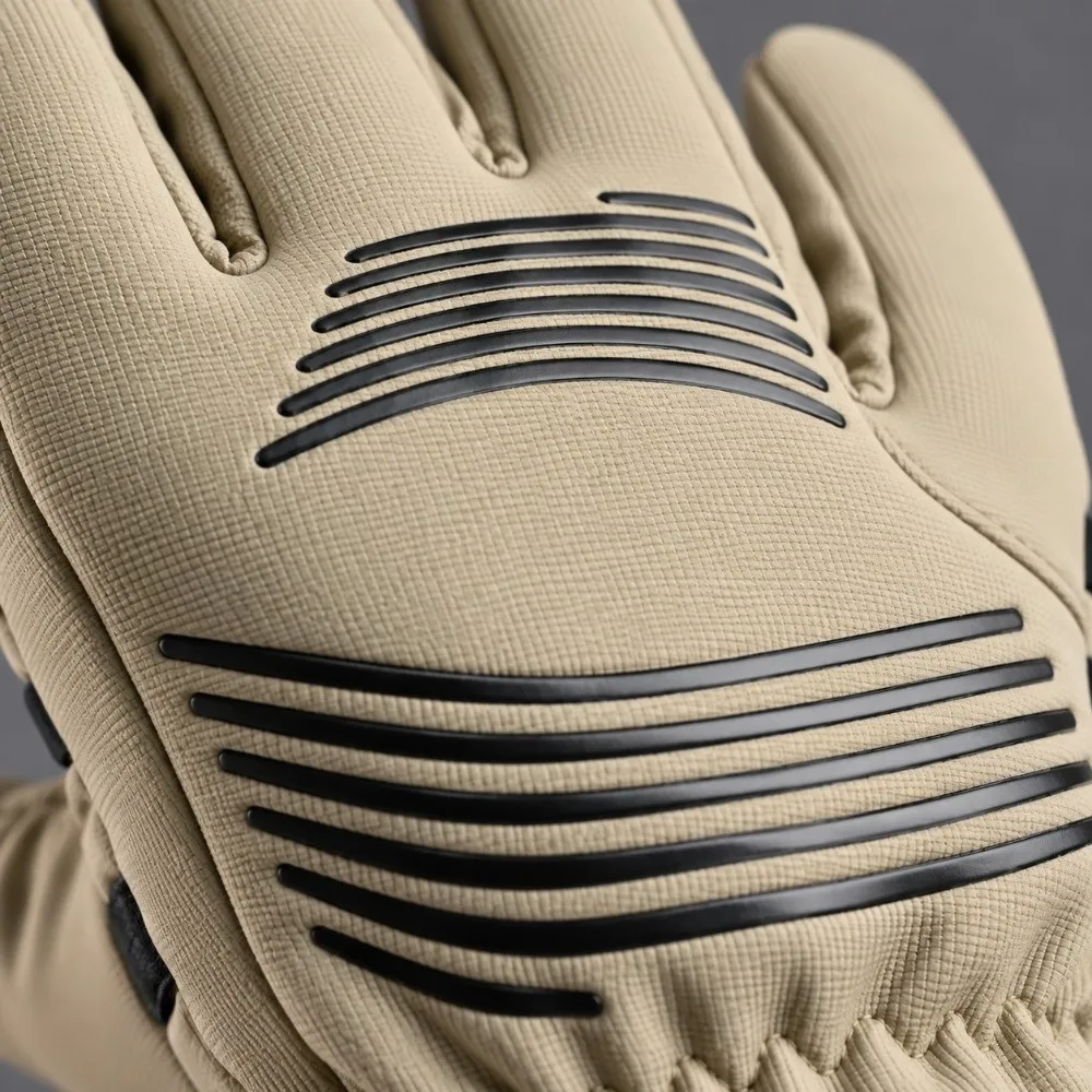 1pair Fleece Lined Cycling Gloves Thermal Warm Waterproof Windproof Skiing Gloves Adjustable Rotary Buckle Anti-Slip