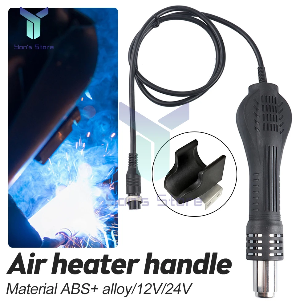 Imagem -03 - Hot Air Gun Handle é Adequado para 858 878 858d 878a Bga Retrabalho Soldagem Pistola de ar Quente Especial 12v 24v 8-hole