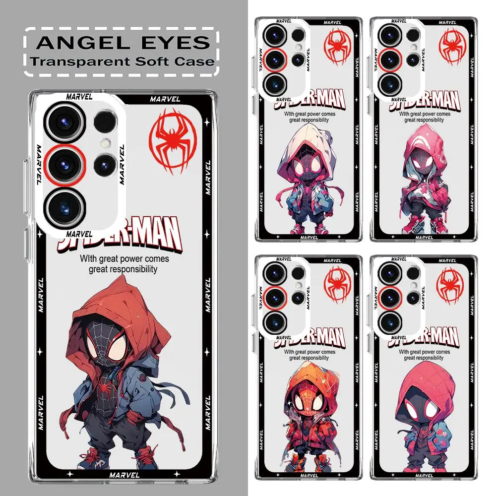 Cartoon Marvel Spider Man Cool Phone Case for Samsung Galaxy S23 Ultra S24 S22 Plus S21 S21Plus S24Plus S20 FE Soft Cover