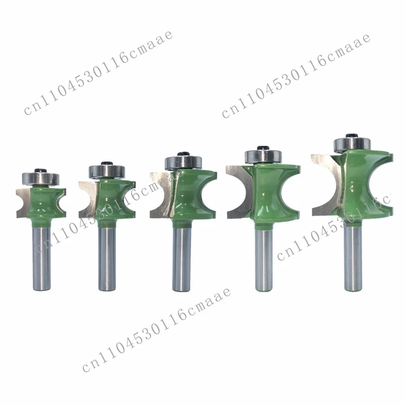 1 PC 8mm Shank Bullhead Semicircular Drill Bit End Mill Cutter Wood 2 Slot Bearings Woodworking Tool Milling Cutter MC02047