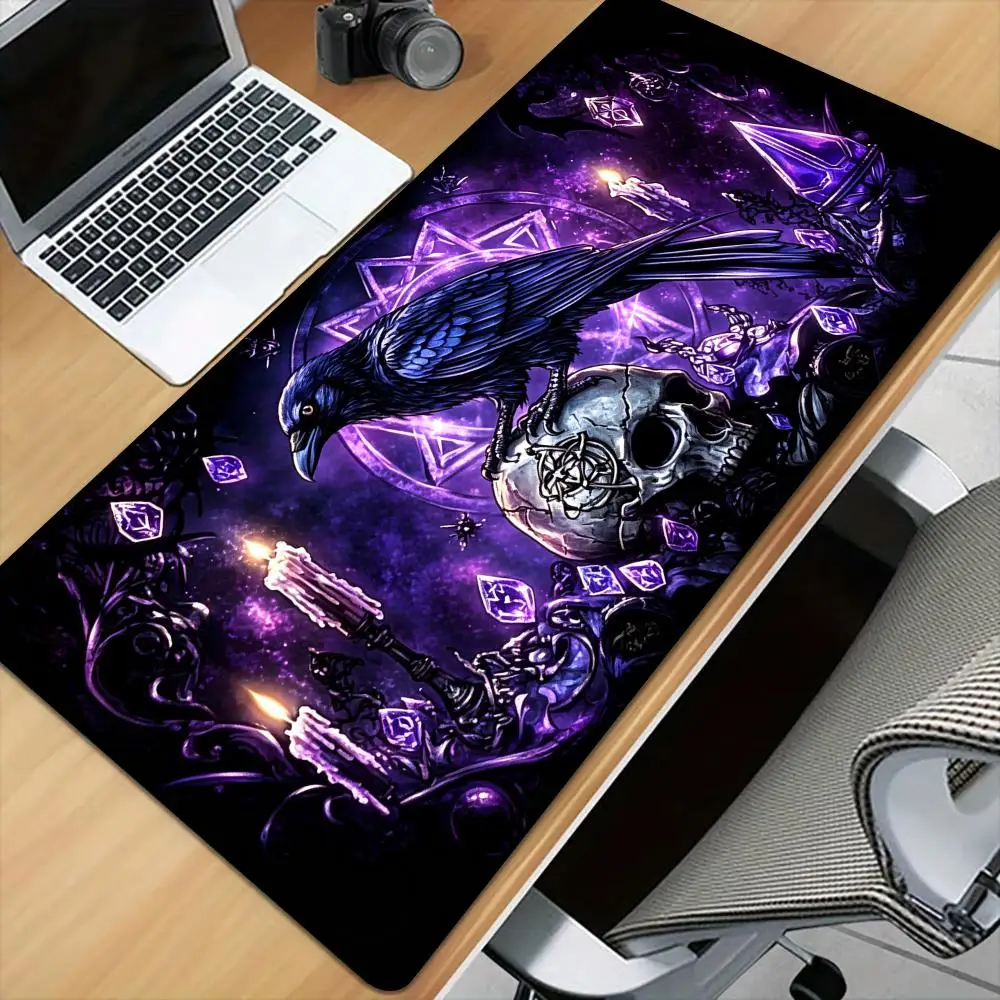 Mysterious Altar Raven Mouse Pad Desk Mat with Stitched Edge XXL Mousepads Rubber Anti-slip Gamer Keyboard Rug Gaming Mats