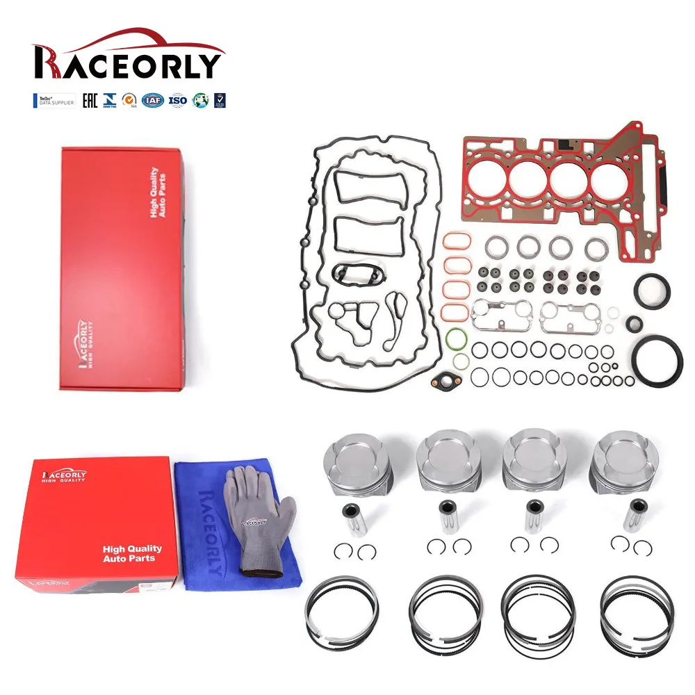 

RACEORLY Head Gasket Piston Set CR10:1 For BMW 328i 428i X3 F10 F30 E84 2.0L N20