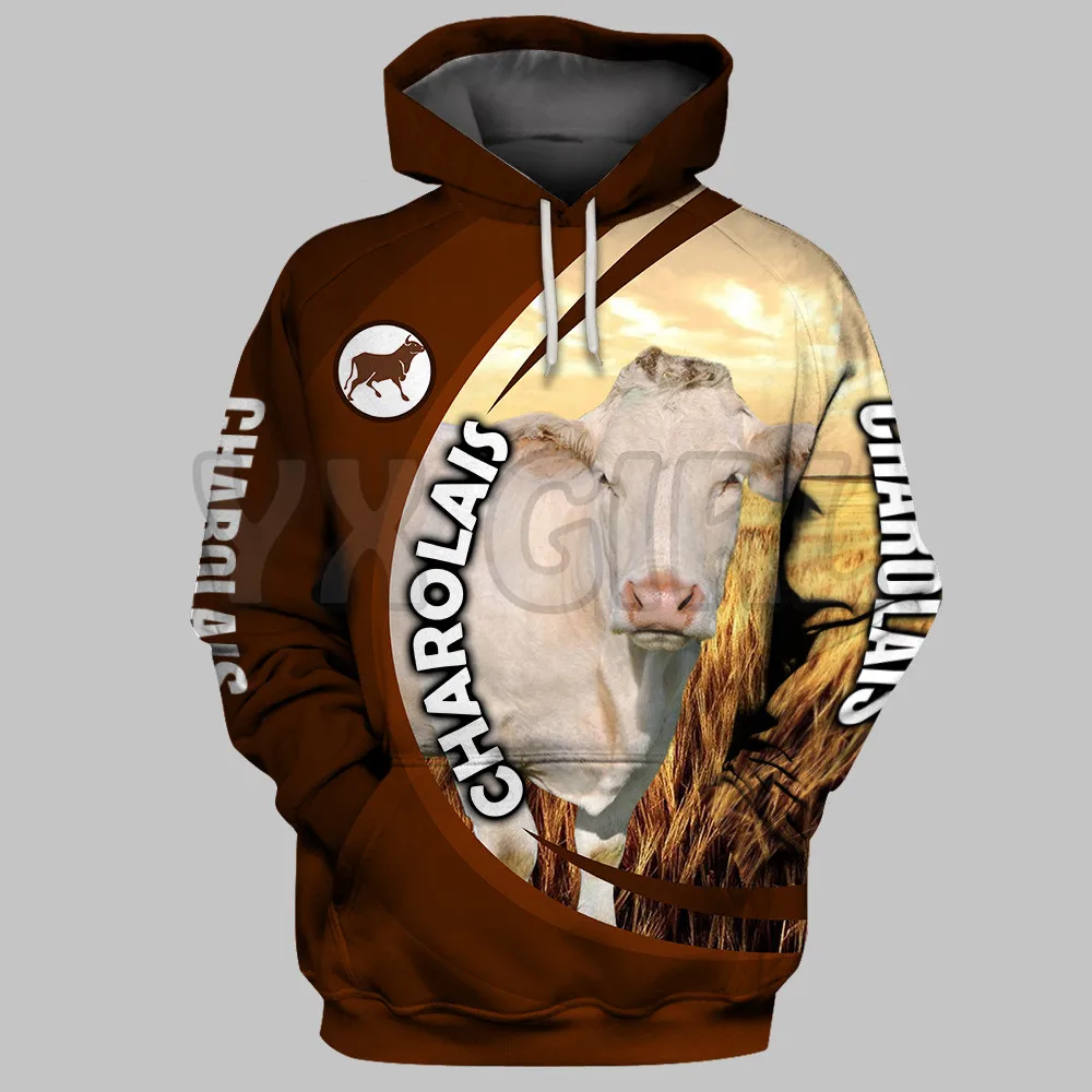 

God Is Great Charolais Is Good 3D Printed Hoodies Unisex Pullovers Funny Dog Hoodie Casual Street Tracksuit