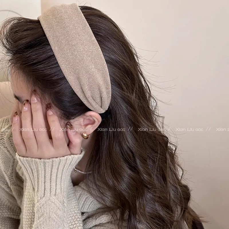 Vintage Solid Soft Cotton Hairband For Women Girls Sweet Hair Ornament Headband Hair Hoop Hair Band Fashion Hair Accessories image 4