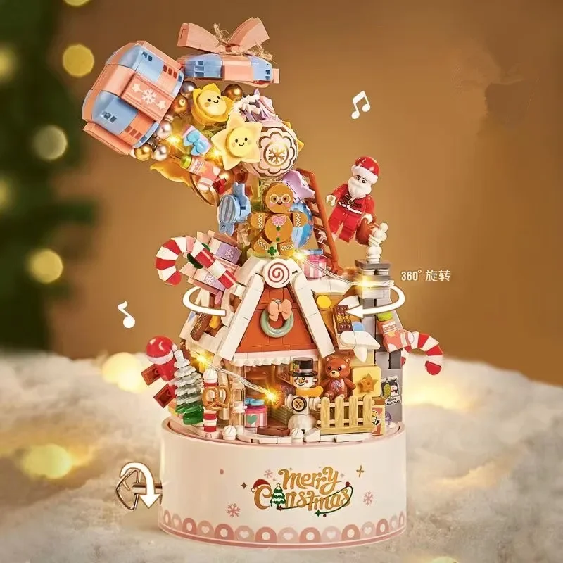 LOZ NEW Building Blocks Architecture Merry Christmas House Tree Deer 3D Mini Blocks Bricks Building Toys for Children 1957