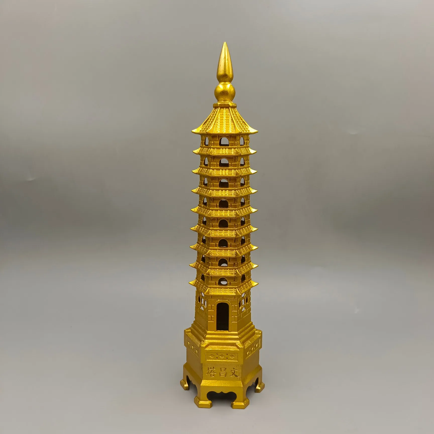 

Classic Nine story Wenchang Pagoda Helps Achieve Success in Learning Antique Bronze Ware Collection Copper Ornaments