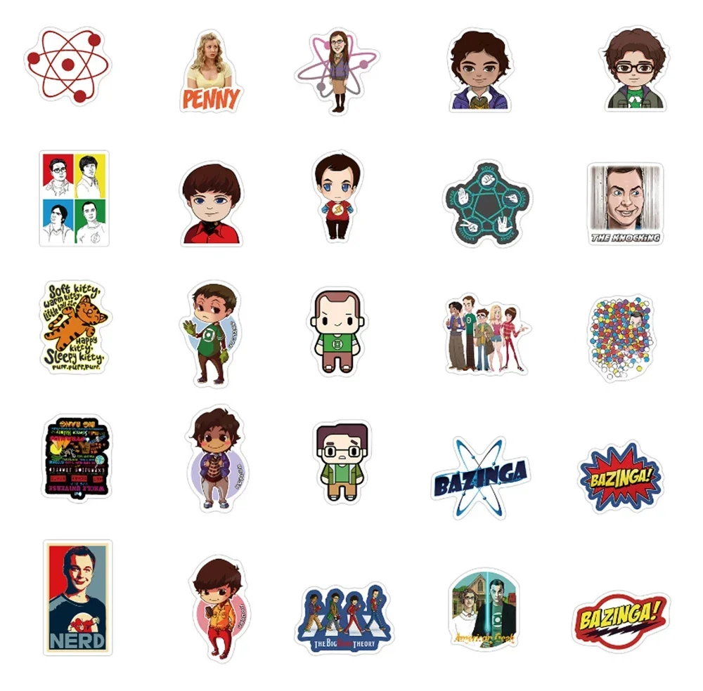 100 قطعة نظرية الانفجار الكبير المسلسلات التلفزيونية ملصقات مائي للأمتعة سيارة محمول الثلاجة سكيت مقاوم للماء الاطفال ملصق اللعب الهدايا