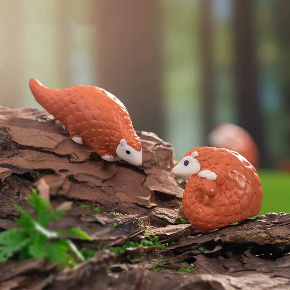 

12pcs Pangolin Resin Figures Cute Cartoon Animal Collectibles Easy to Place Miniature Wildlife Diorama Gardening