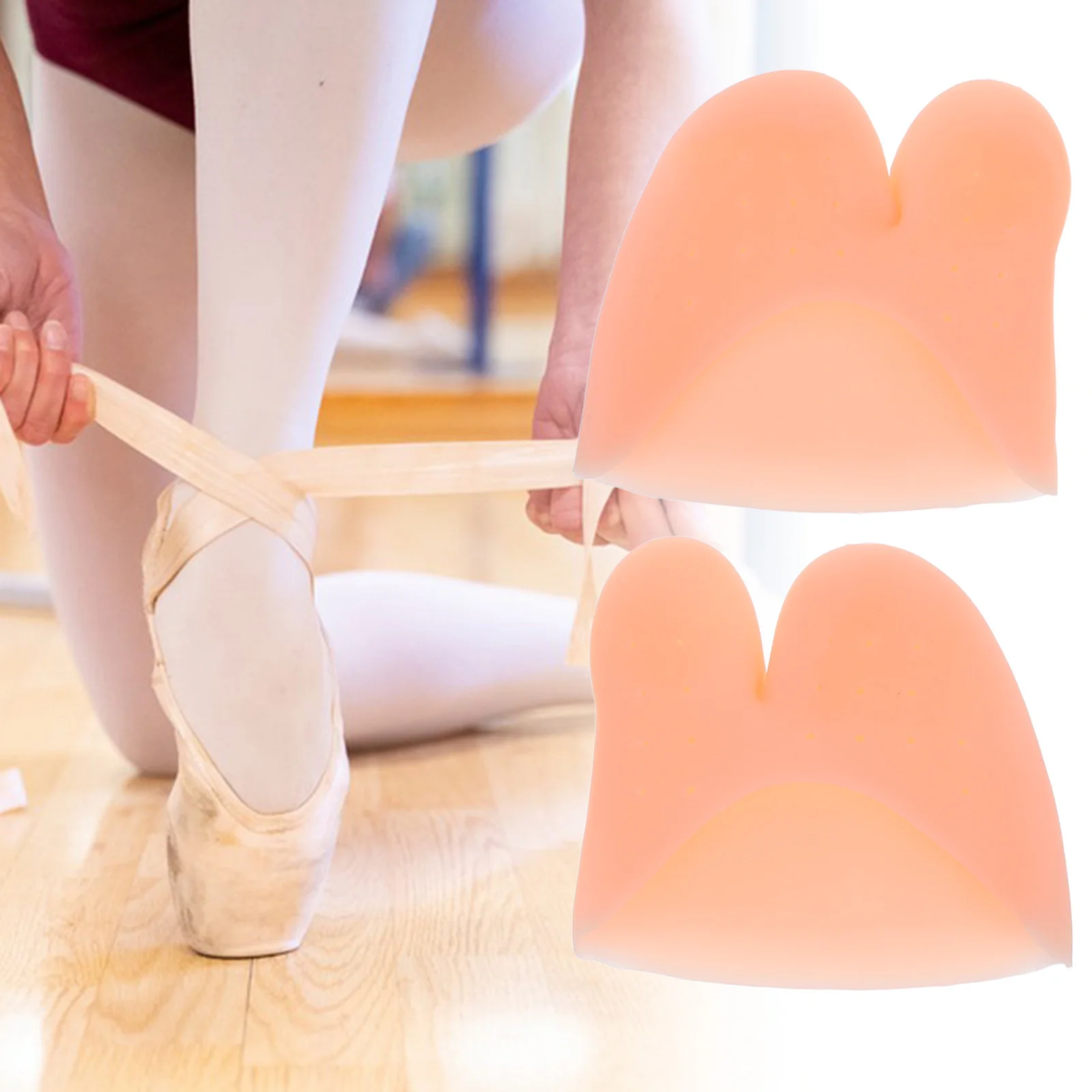 

5Pairs Silicone Ballet Toe Pads Durable Soft Forefoot Protector Pointe Shoes Cushion Dance Toe Protector Ballet Pointet Pad