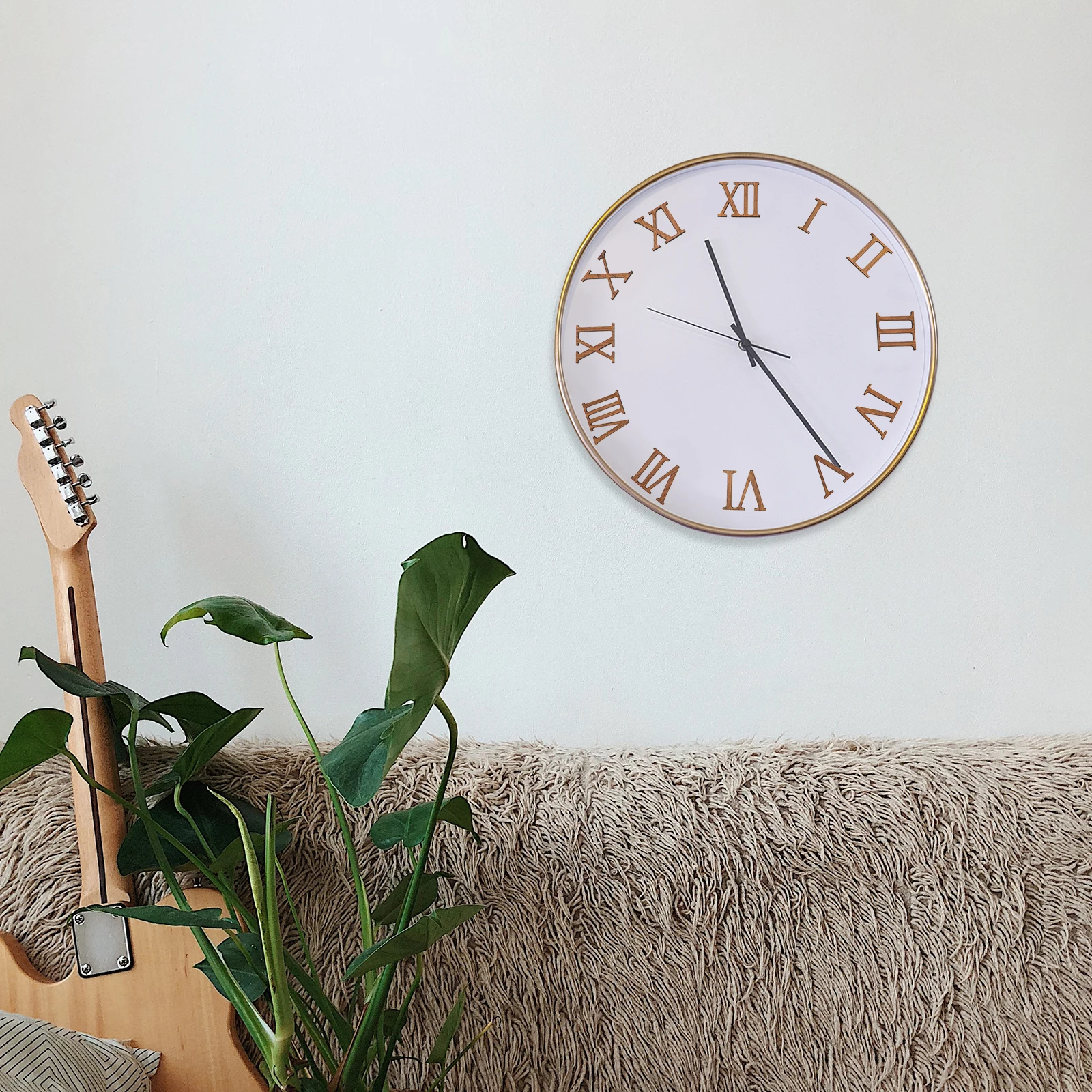 

12pcs Roman Numerals Clock Numbers Silent Kit Wood DIY Replacement Parts Wall Clock Making Craft Kits Sewing Supplies