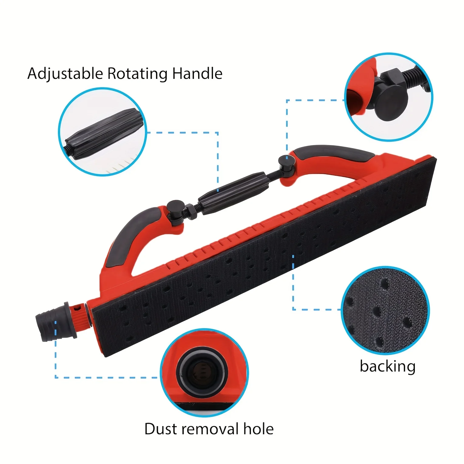 1PC 400mm Longboard Hand Sanding File Block Dust-Free Adjustable Radius Flex with Hook & Loop Backing for Automotive And Woodwor