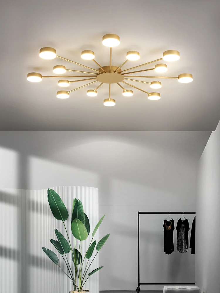 Imagem -03 - Teto Led Lâmpada Lustre para Sala e Quarto Modern Home Light Preto Painel Flush Gold Iluminação Interior Novo