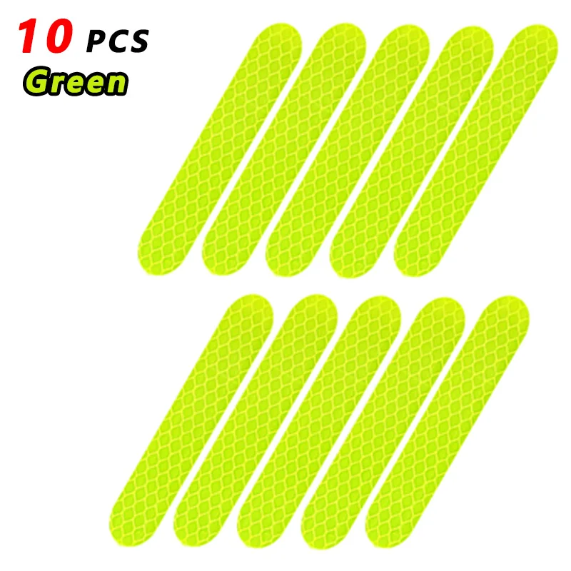 80-10PCS Helm Veiligheidswaarschuwing Reflecterende Stickers Strip Waterdichte Hoge Zichtbaarheid Reflector Tape Voor Nachtrijden Wandelen Auto - afbeelding 1