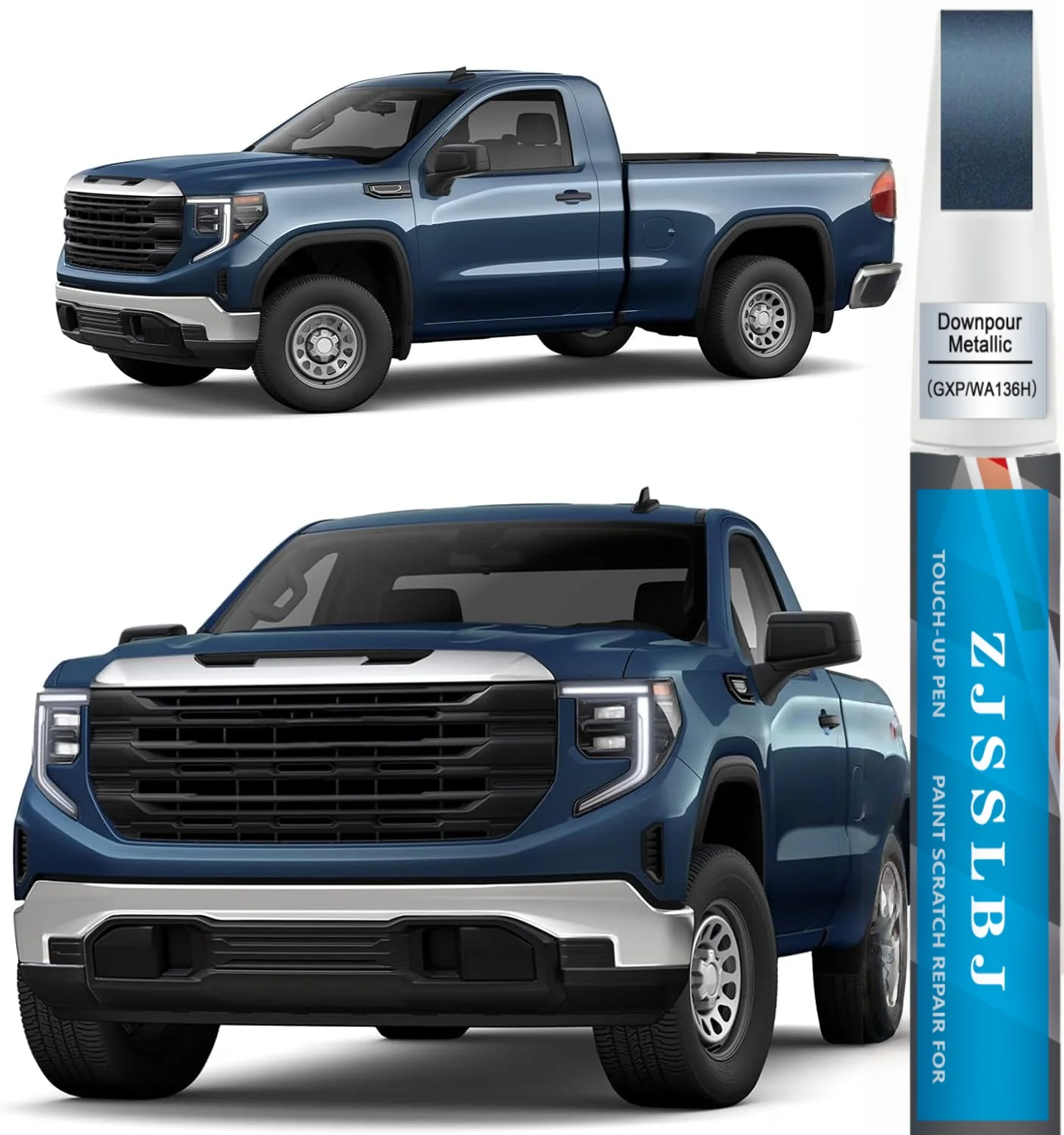 Downpour Metallic GXP/WA136H Two-In-One Car Paint Pen Scratch Repair Touch up Paint for GMC Premium Car Scratch Repair Tool