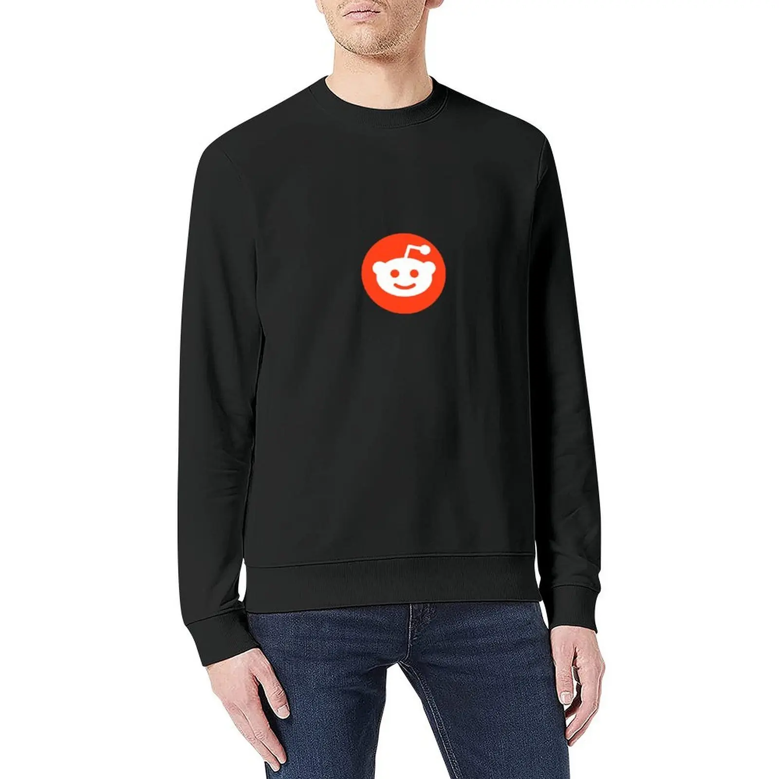 ملابس بلوفر بشعار Reddit للرجال ملابس الخريف الكورية بلوزة رجالية بقلنسوة