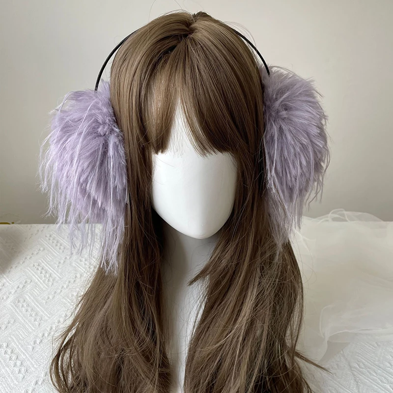 Imitation Mink Plush Warm  women Earmuffs Y2k Winter Warm Thickened Anti-freezeear Protection Cycling headphones Accessories