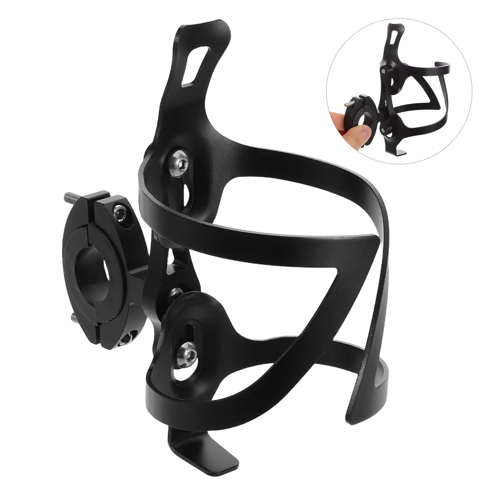 

1Set Adjustable Bike Water Bottle Holder Aluminum Alloy Cycling Bottle Cage for Mountain Road Bikes Easy Installation Long