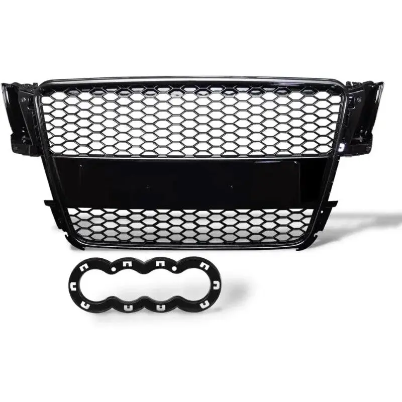 For 2008-2012 for Audi A5 / S5 B8 / 8T Glossy RS-Honeycomb Mesh Front Bumper Grill