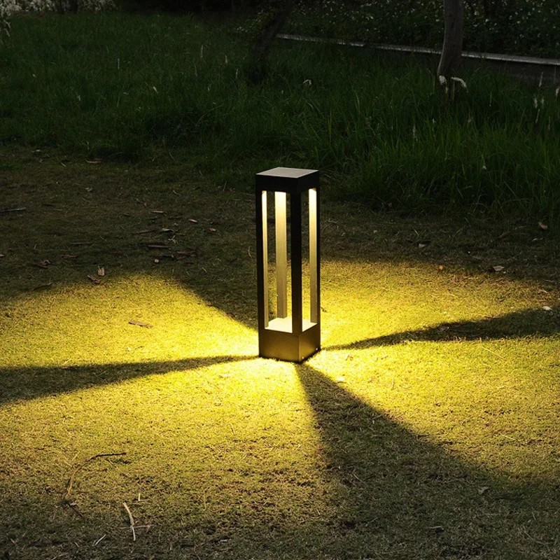 aluminio outdoor led lawn lamp villa patio garden park paisagem iluminacao ip65 impermeavel bollard light 40 cm 60cm 01