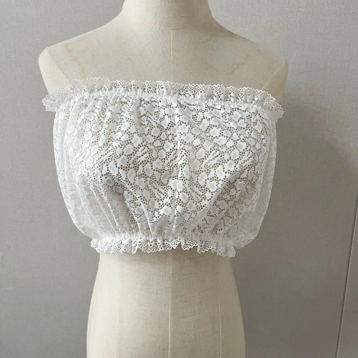 

Chest60-110 см, белая кружевная мужская нагрудная накидка, высота 24 см, большой размер, нижнее белье Sissy, прозрачная сексуальная майка, кружевная майка