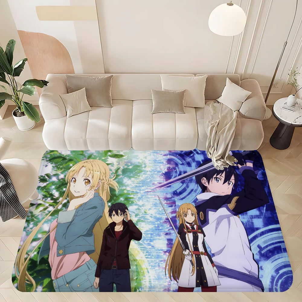 

Sword Art Online Entrance Door Mat Washable Non-Slip Living Room Sofa Chairs Area Mat Kitchen Welcome Doormat