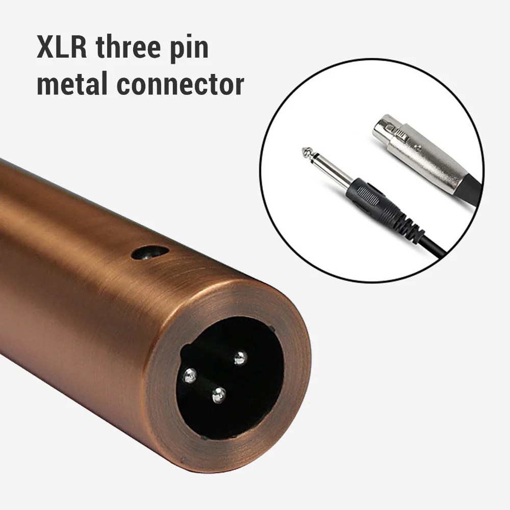 Handheld Wired Dynamic Microphone with ON Off Switch Cardioid Moving Coil Microphone Vocal Microphone Stage Performance