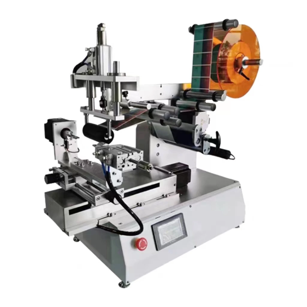 

Desktop square Bottle Top Surface Press Label Sticking Label Machine Semi-automatic