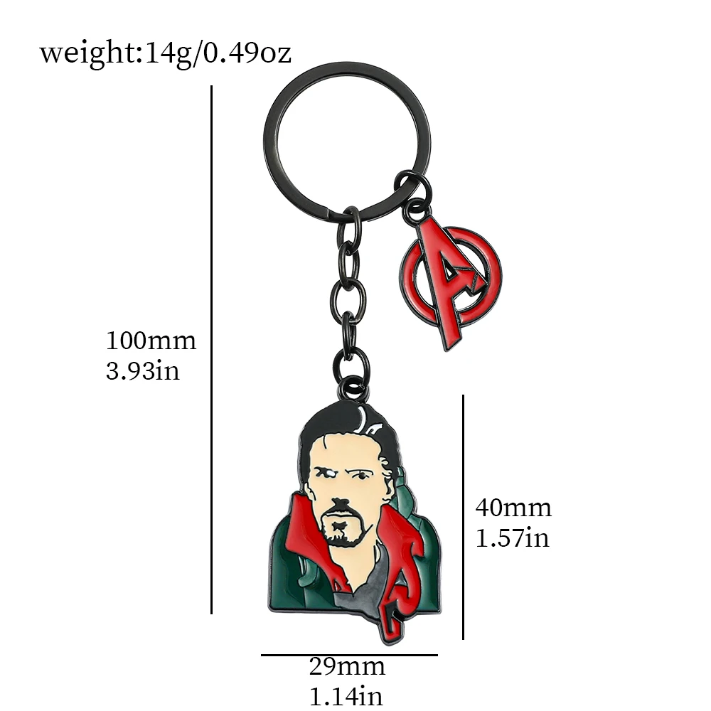 Marvel Keychains Spiderman Loki Black Widow Doctor Strange Key Chain Bulk Schoolbag Pendant Children Gift Anime Figure Toys