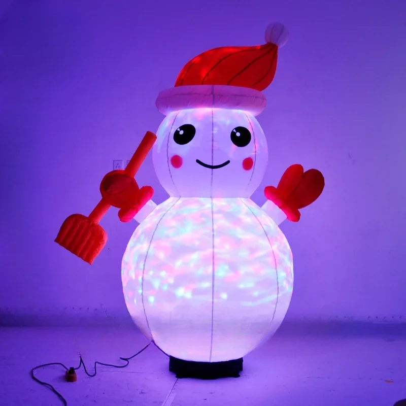 

Hot selling Customized Outdoor inflatable Christmas lamp Decorations with LED Lights advertising Inflatables lighting Snowman