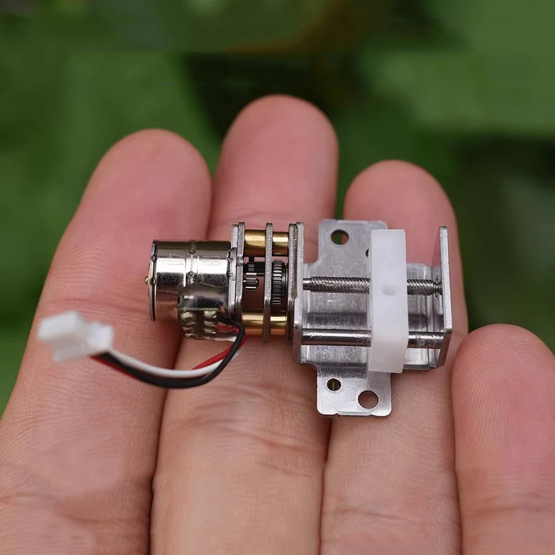 Mini 10MM 2-Phase 4-Wire Linear Gear Stepper Motor Full Metal Gearbox Stepping Motor Precision Screw Shaft Slider Moving Block