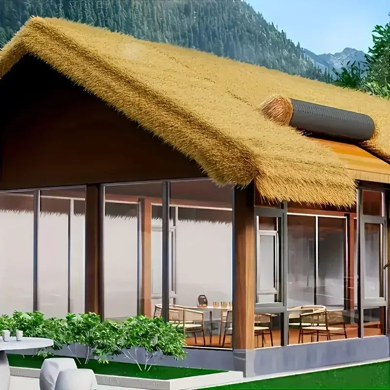 

2026 Latest Models Artificial Thatch Roof Rolls Durable Plastic for Outdoor Pavilion Farmhouse Easy Install Bars Cabins Beach