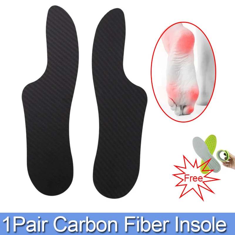 1Pair New Carbon Fiber Insole-3K Carbon Plate Insoles-for Morton's Toe Turf Toe Hallux Rigidus Arthritis Limitus