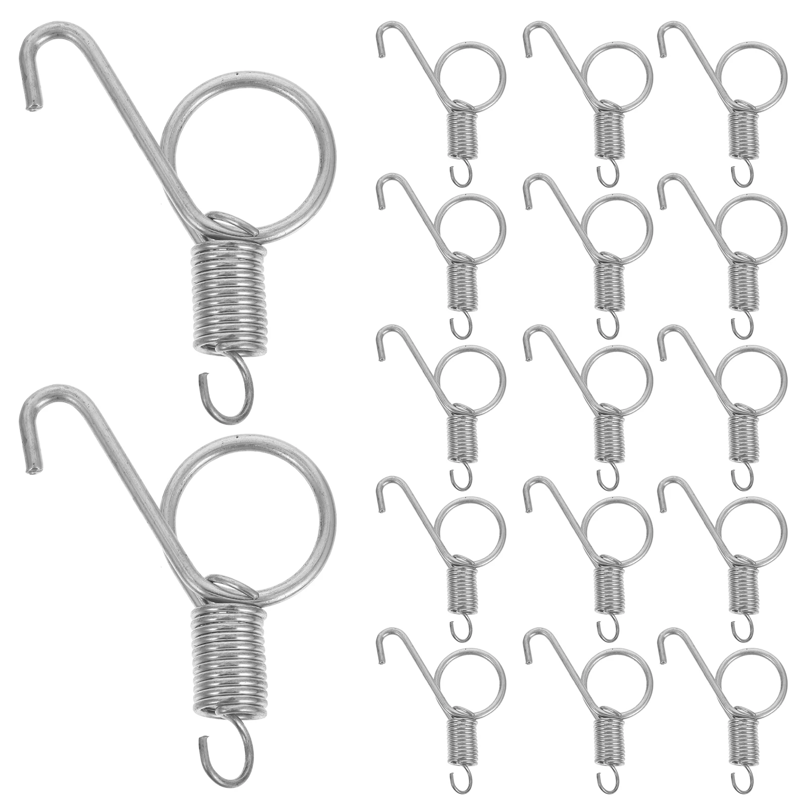 

20pcs Cage Hook Spring Lock for Wire Cages Fixed Sheet Metal Cage Spring Hook Galvanized Latch Hooks