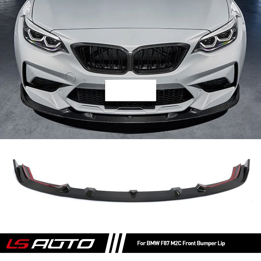 Carbonfiber Front Bumper Lip Spoiler Splitters For BMW F87 M2 Competition Coupe 2 Door 2018-2020 Year Competition Lip Diffuseur