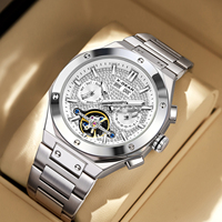 X-GEAR Mens Watch Original Brand Tourbillon Automatic Mechanical Watch Diamond Dial Waterproof Luxury Luminous Watch