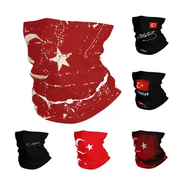 The Republic Of Turkey Flag Bandana Neck Cover Printed Mask Scarf Warm Balaclava Cycling Unisex Adult Washable