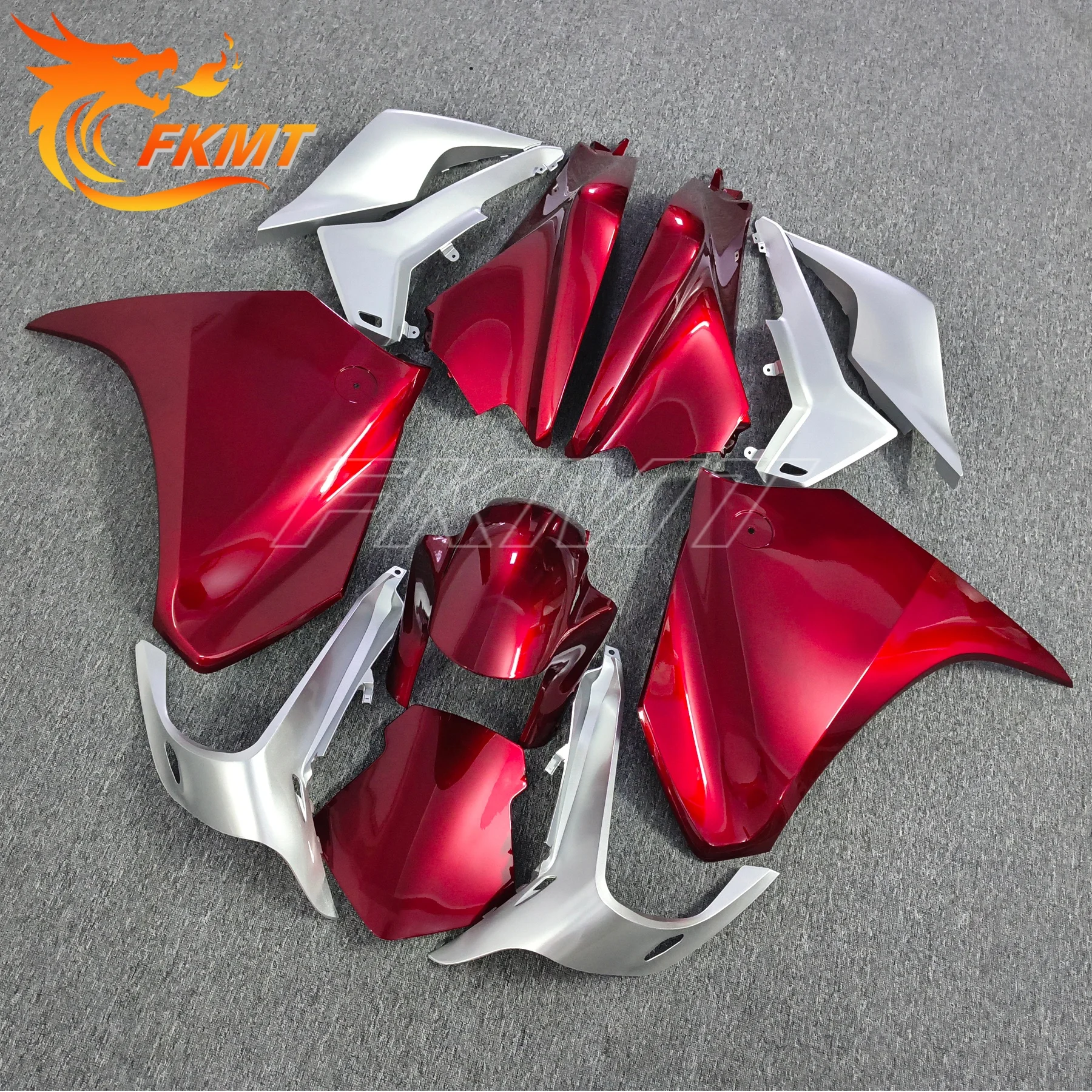 

Красный серебристый комплект обтекателей для Honda VFR1200 2010-2013, пластиковый корпус из АБС-пластика, литой методом инжекции
