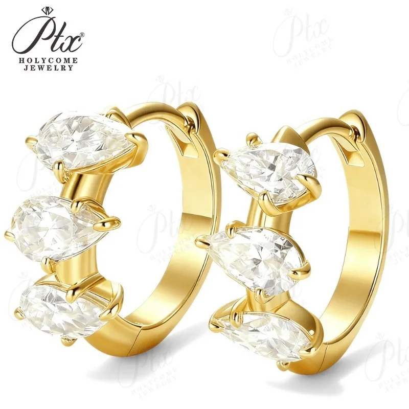 

Серьги с муассанитом грушевидной огранки D Белый Зеленый Красный Белый Золото/Желтое Золото Сияющее Блеск Элегантные Ювелирные Изделия Женский Аксессуар Трендовый Стиль